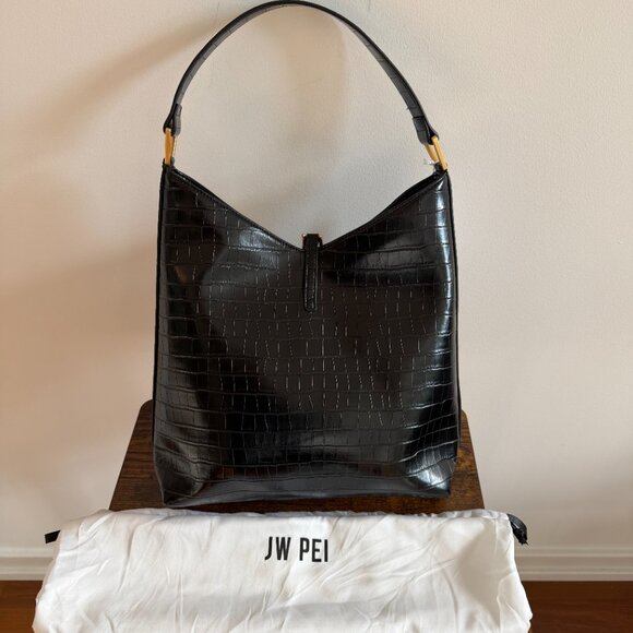 Aria Shoulder Bag - Black Croc JW PEI - Picture 7 of 7